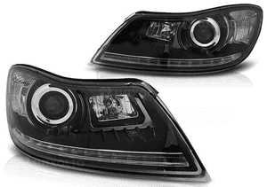 Lampy reflektory skoda octavia ii 09-12 daylight black led 1