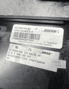 Mercedes s 220 cl 215 ml 163 wzmacniacz bose 11