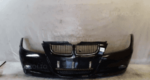 Zderzak przód przedni do bmw E90 E91 halogeny schwarz ii 2 czarny 2