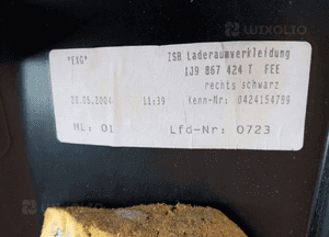 Boczek tapicerka bagażnika prawy VW Golf IV 4 Kombi 1J9867424T 5
