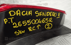 Lampa lewy / prawy tył dacia sandero ii 265550577R /265500465R 9