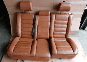 Fotele komplet kanapa boczki skóra ruda elektryczne VW Touareg 7L 14