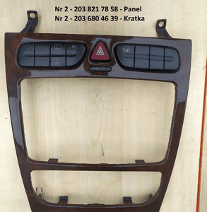 MERCEDES C 203 CLK 209 panel ramka radia navi siedzeń awaryjnych 6