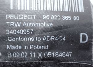 PAS PEZPIECZEŃSTWA PEUGEOT 3008 9682036580 RADOM 5
