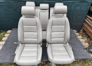 Fotele Kanapa Jasna Skora Platin Hell Grzane Elektryka Audi A4 B6 B7 5