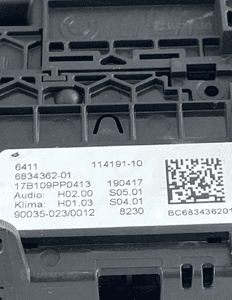 Panel radia klimatyzacji bmw 7 G11 G12 6834362 fv 6