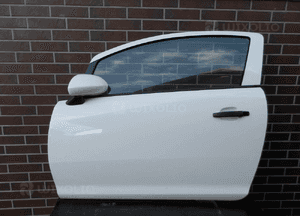 Drzwi Lewe Przód Przednie Kompletne + Lusterko Opel Corsa D 3D Z474 1