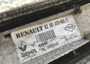 Renault Espace IV Laguna II  Velsatis 1.9 2.0 2.2 chłodnica wody wentylator intercooler 8200008765 4
