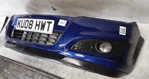 Zderzak przód przedni opel astra h 3 iii lift fl Z21B granatowa halogeny 3