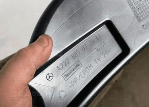 Kratka chrom lewa zderzak przód mercedes s W222 4