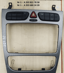 MERCEDES C 203 CLK 209 panel ramka radia navi siedzeń awaryjnych 2