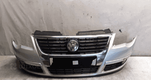 Zderzak przód przedni vw volkswagen passat B6 LA7W srebrny halogeny 1