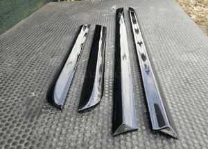 Listwa Listwy Drzwi S-Line Dolne Komplet Czarne LZ9Y Audi A4 B6 B7 Oryginalne 5