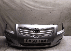 Zderzak przód przedni do toyota avensis T25 lift 1F7 srebrny halogeny 1