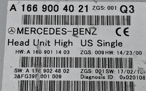 Mercedes-Benz W166 Radio Nawigacja Multimedia NR-218 High US A1669004021 3
