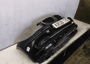 Zderzak przód przedni bmw E87 seria 1 lift fl schwarz 2 ii czarny halogeny 5