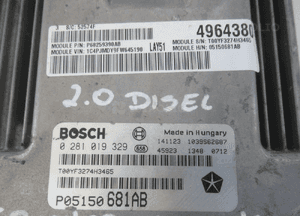 Komputer sterownik silnika jeep cherokee v kl 2.0D P05150681AB 2013-2018 3