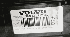 REFLEKTOR PRAWY LEWY XENON VOLVO XC60 LIFT ABL 7 PIN EUROPA 8