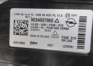 Lampa przód przednia prawa opel mokka b full led 9834007980 2020- 20