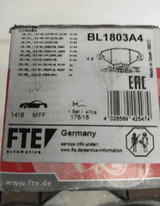 Citroen C5 20-20HDI 01- klocki hamulcowe przód przednie nowy oryginał 8