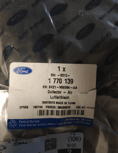 Ford transit custom kierownica wlot powietrza nowy oryginał 4