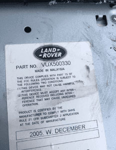 Radio CD VUX500330 6CD-465 Land Rover Discovery 3 III / Range Rover Sport 2