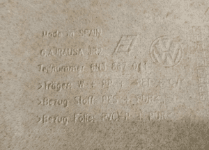 Boczek tapicerka bagażnika prawy tył VW Polo 6N2 3D 6N3867044 7