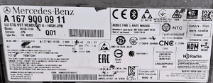 Mercedes-Benz W167 Nawigacja Multimedia NTG6 High JPN A1679000911 2