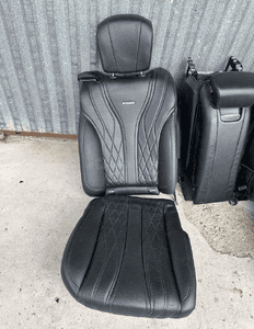 MERCEDES s 222 fotel S63 AMG kanapa tył siedzisko oparcie  czarna skóra grzana wentylowana wózek sanki fotela 10