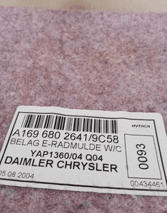 Podloga Dywan Bagaznika Mercedes A-Klasa W169 a1696802641 3