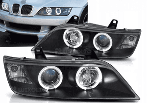 Lampy reflektory do bmw Z3 od 1996 do 2002 roku ringi led żarówki H1 gratis 1