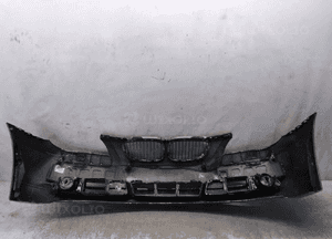 Zderzak przód przedni bmw E60 E61 seria 5 silbergrau szary pdc czujniki spryskiwacze lamp xenon halogeny 7