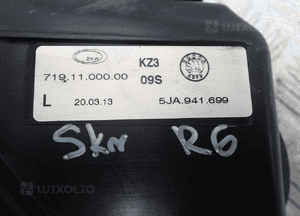 Halogen lewy czarny środek skoda rapid 5JA941699 3