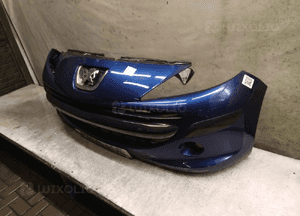 Zderzak przód przedni peugeot 207 eged granat granatowy halogeny 2