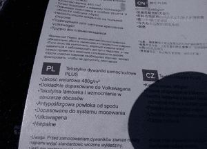 VOLKSWAGEN POLO V DYWANIKI WELUROWE KOMPLET 6R1061404A 2010-2016 ORYGINAŁ 4