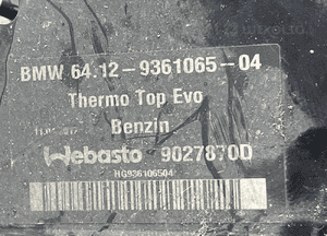 Ogrzewanie webasto bmw 5 G30 7 G11 9361065 org fv 8