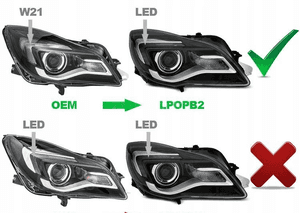 Lampy reflektory led black opel insignia od 2013 do 2017 do jazdy dziennej 5