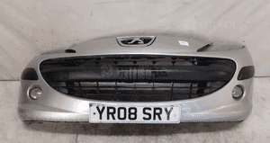 Zderzak przód przedni do peugeot 207 halogen ezrc srebrny 1