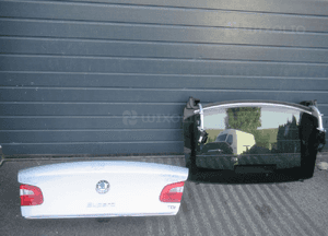 Szyba klapa bagażnika tylna tył skoda superb ii 2 sedan 9156 2008-2013 6