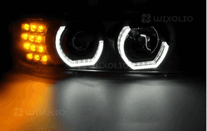 Reflektory lampy do  bmw E39 od 1995 do 2003 black led ringi 3D 4