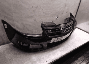 @ ZDERZAK PRZÓD PRZEDNI VW VOLKSWAGEN GOLF 5 V GT GTI LC9Z CZARNY HALOGENY 4