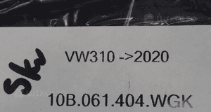 Dywaniki welurowe vw 310 2020 rok 10B061404 wgk 5