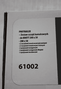 Szczęki hamulcowe 200x50 KNOTT PROTRAILER 3