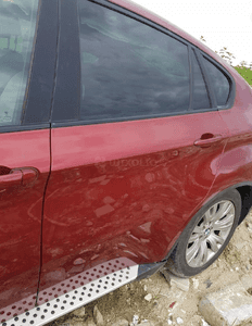 Drzwi lewy tyl kompletne bez malowania w kolor vermilionrot bmw X6 2