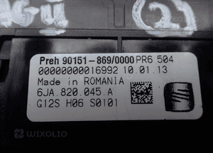 Panel sterowania klimatyzacji seat toledo iv 6JA820045A radom 3