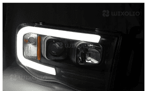 Reflektory dodge ram 02-06R led tube light black 4
