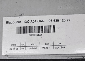 Citroen C2 C3 C4 Peugeot 207 307 207 1007   zmieniarka CD 9663912577 2
