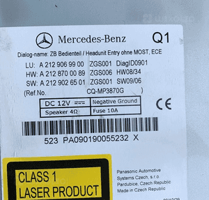 MERCEDES E 212 207 c 204 Command radio zmieniarka 2