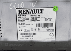 Fabryczne radio nawigacja wyświetlacz renault clo iv 281153868R 2013-2016 5
