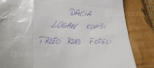 Fotel kanapa ławka tył 3 rząd tylne Dacia Logan 7
